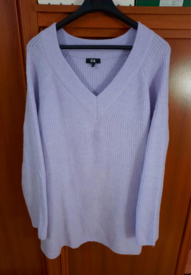 Jersey punto violeta