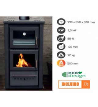 Estufa de leña Iris N990 con horno