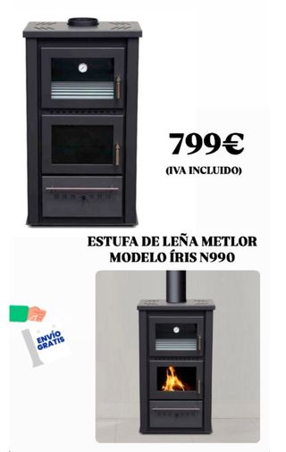 Estufa de leña Iris N990 con horno