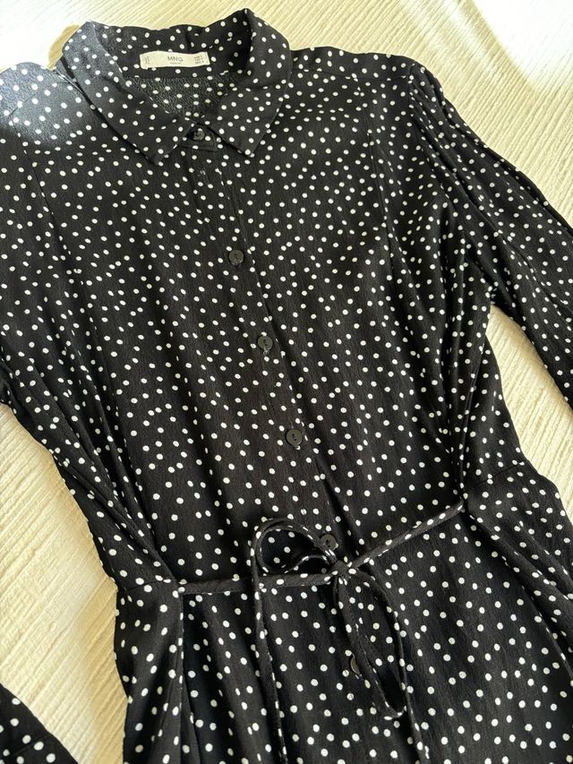 Vestido lunares negro