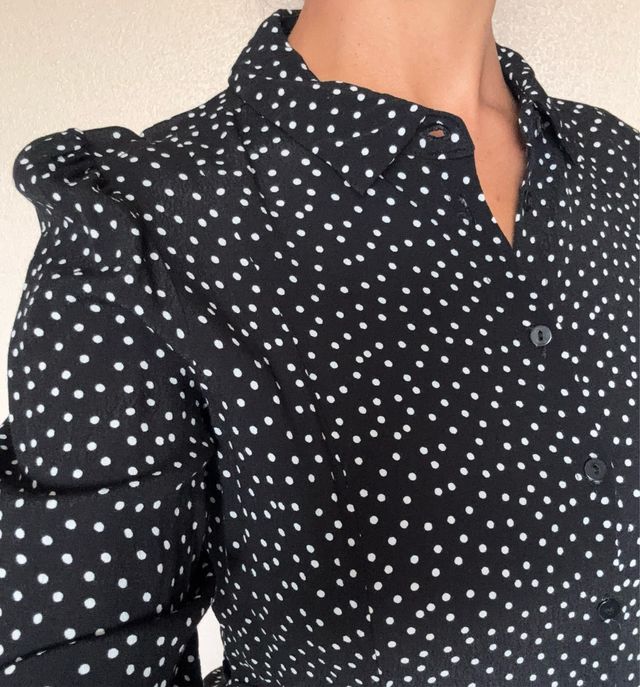 Vestido lunares negro