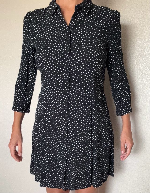 Vestido lunares negro