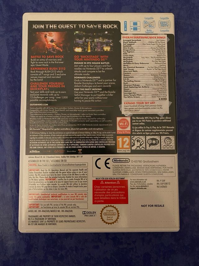 Guitar Hero Warriors of Rock Wii