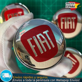 X4 Tapacubos Fiat 60mm Emblemas Cubrebujes Llantas
