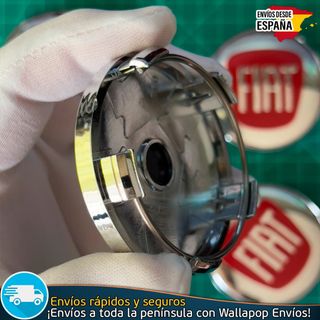 X4 Tapacubos Fiat 60mm Emblemas Cubrebujes Llantas