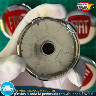 X4 Tapacubos Fiat 60mm Emblemas Cubrebujes Llantas