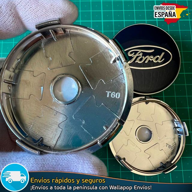 X4 Tapacubos Ford 60mm Cubrebujes Tapas Llantas