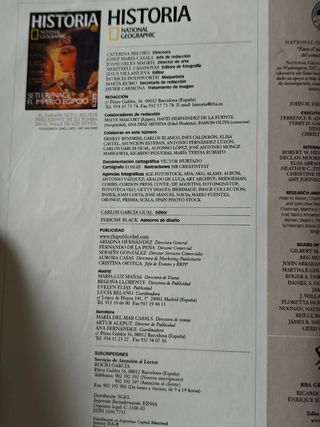 REVISTA HISTORIA NATIONAL GEOGRAPHIC - 2007