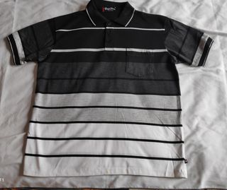 3 Polos .2negros y uno  rayas