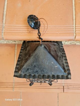 FAROL ANTIGUO PEQUEÑO DE FORJA 
