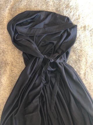 Halloween capa larga capucha negra