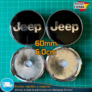 X4 Jeep 60mm Tapacubos Emblemas Tapas de llantas