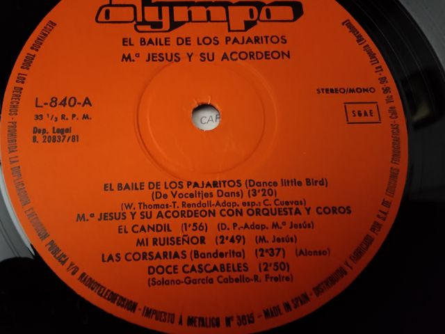 Vinilo María Jesús y su acordeón
