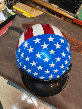 Casco Jet de moto bandera america eeuu MDS