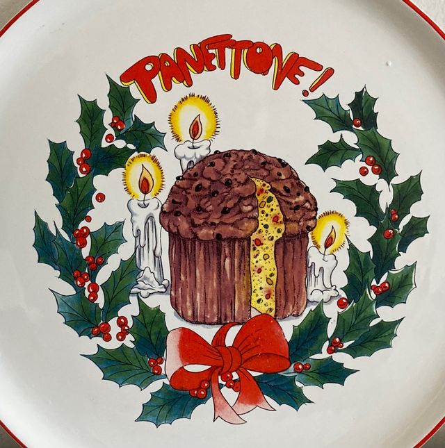 Piatto natalizio vintage F.G. Ceramiche Artistiche