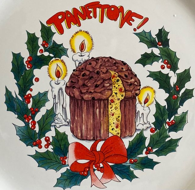 Piatto natalizio vintage F.G. Ceramiche Artistiche
