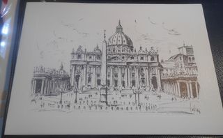 Cartolina augurale 1990 Basilica San Pietro -ROMA