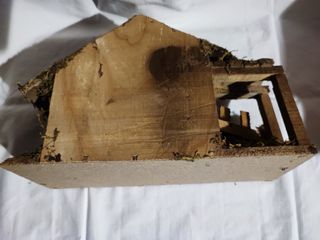 Natale - Capanna Presepe in legno naturale