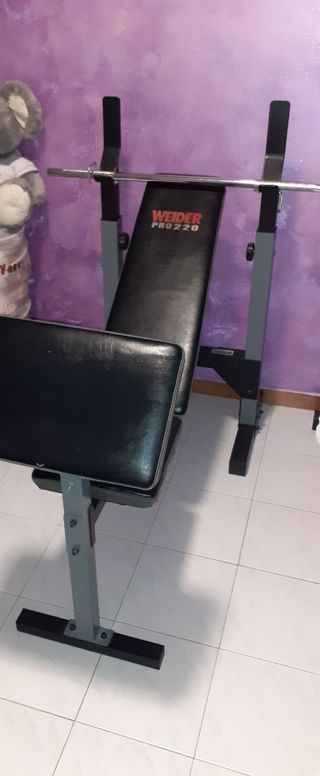 Panca x pesi regolabile marca weider
