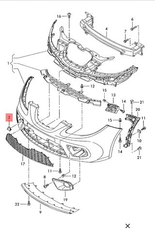 Tapa paragolpes gancho de remolque Seat Altea