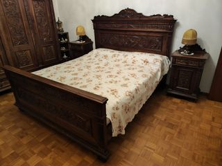 Camera da letto matrimoniale intagliata a mano