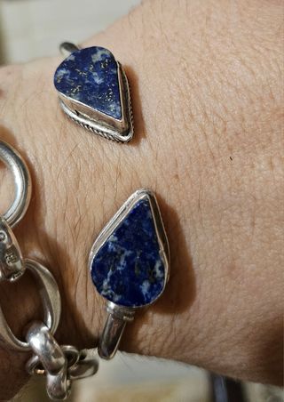 Brazalete plata 925 y lapislázuli 💙