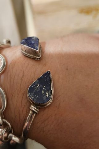 Brazalete plata 925 y lapislázuli 💙