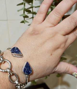 Brazalete plata 925 y lapislázuli 💙