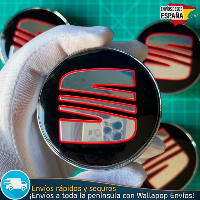 X4 Tapacubos Sea 60mm Emblemas Ibiza Leon Cupra