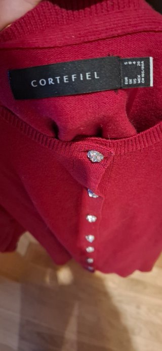 Cardigan cortefiel rojo. Talla S