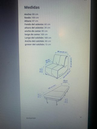 Sillón sofá/cama de Ikea