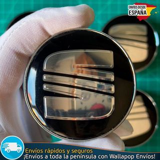 X4 Tapacubos Sea 60mm Emblemas Ibiza Leon Cupra