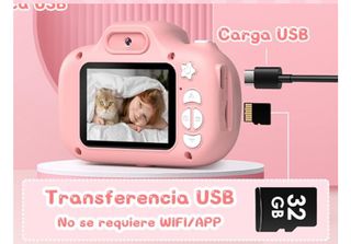 Cámara fotos niños SD 32Gb incluida