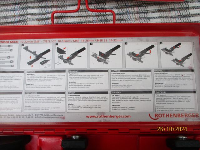 CURVADORA ROTHENBERGER MAXI BENDER. EN MADRID