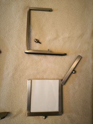 Portarretratos fotos 10x10 metálico y giratorio