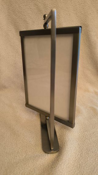 Portarretratos fotos 10x10 metálico y giratorio