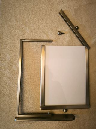 Portarretratos fotos 10x10 metálico y giratorio