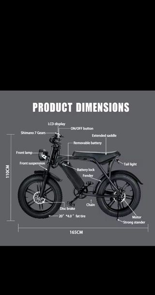 Ouxi V8 1000W Bicicleta eléctrica Fat bike Nuevo
