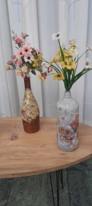 Jarrones decorativos  echos a mano