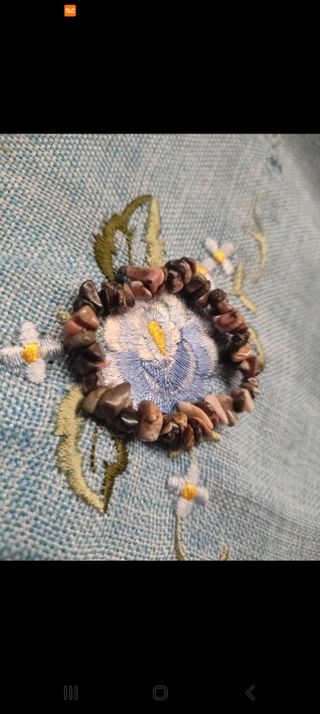 Braccialetto elastico pietre Unakite nat