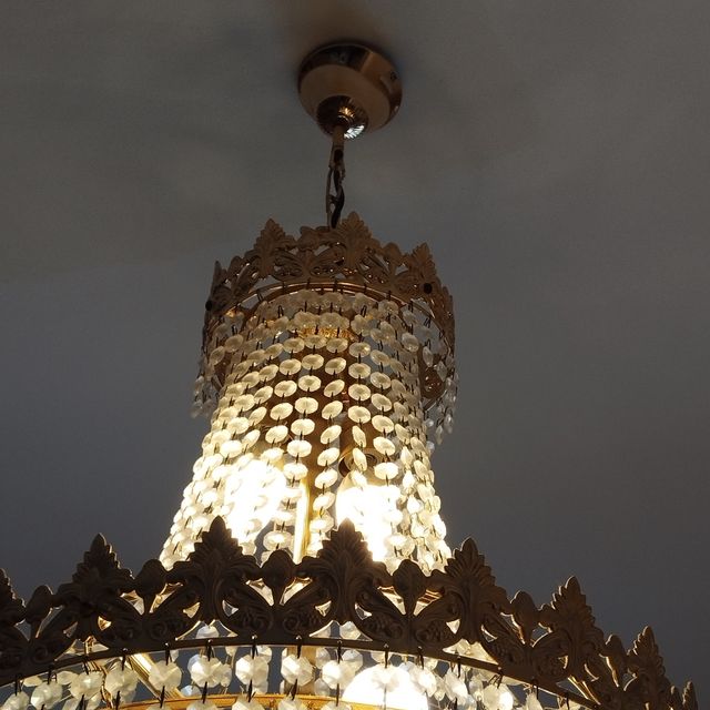 Lampara de araña vintage de salón