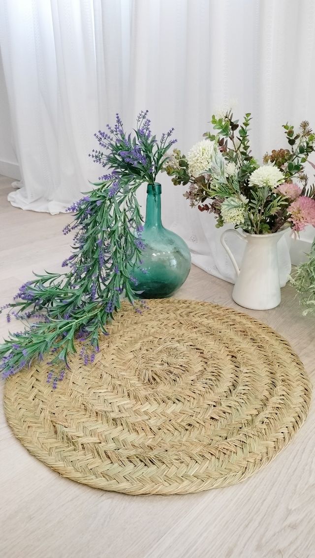 Alfombra Redonda Esparto Natural