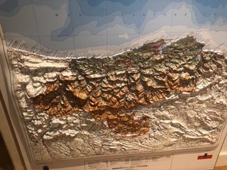 Mapa de Cantabria con relieve
