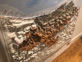 Mapa de Cantabria con relieve