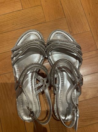 Sandalias plateadas