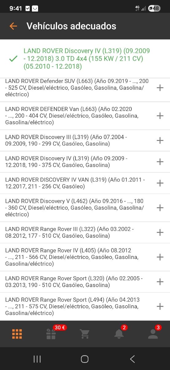 Separadores Land Rover