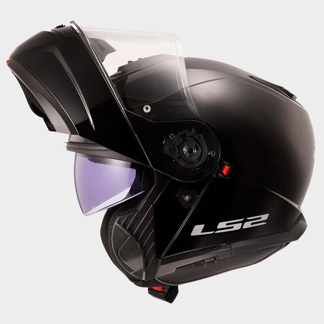 Casco de moto abatible ls2 strobe 2 negro mate