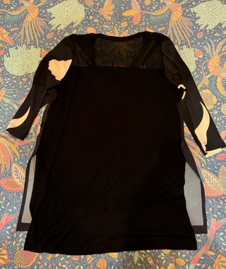 Blusa zara Woman Talla L azul y negro