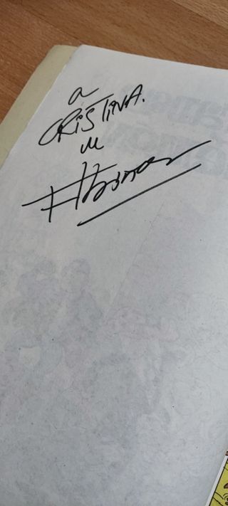Firma autografo Ibañez Mortadelo y Filemon .