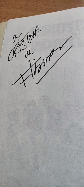 Firma autografo Ibañez Mortadelo y Filemon .
